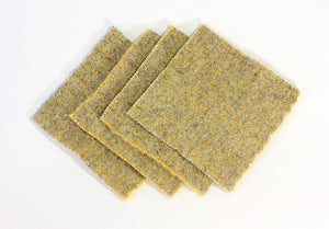 Felted Coaster in Yellow and Grey (4)
